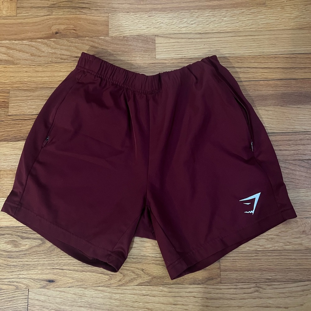 Gymshark Burgundy Athletic Shorts